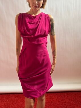 Vivienne Westwood Anglomania SS14 Fuchsia Viscose Dress IT 40